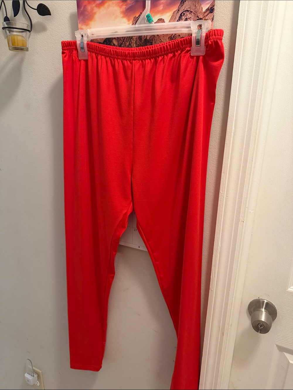 Women’s Red Elastic-Waist Bottoms